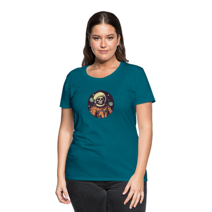 Gruseliges Skelett als Astronaut - Frauen Premium T-Shirt - by Artful Alchemist