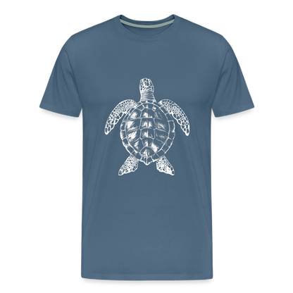 Meeresschildkröte - Monochrom - Männer Premium T-Shirt - by Artful Alchemist