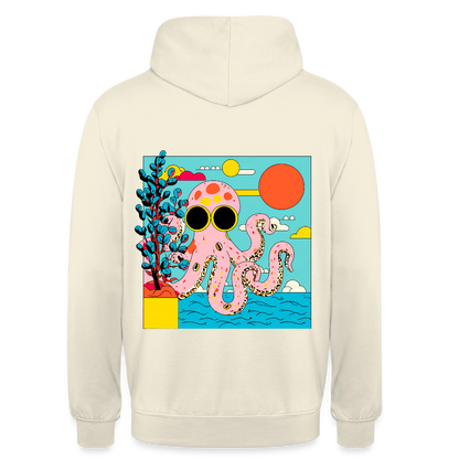 Summer Reef – Pink Octopus - Unisex Hoodie - by Artful Alchemist