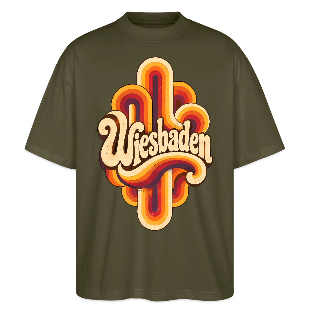 Wiesbaden Retro – Oversized Unisex Bio T-Shirt - Khaki
