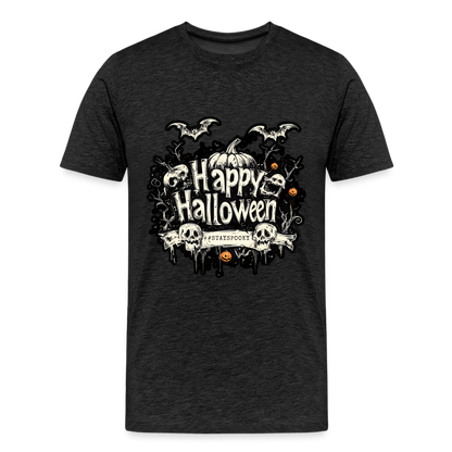 Happy Halloween mit Kürbissen als Schriftzug  #stayspooky - Männer Premium T-Shirt - Anthrazit
