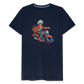 Coole alte Biker Oma - Motorrad Omi  - Männer T-Shirt - Navy