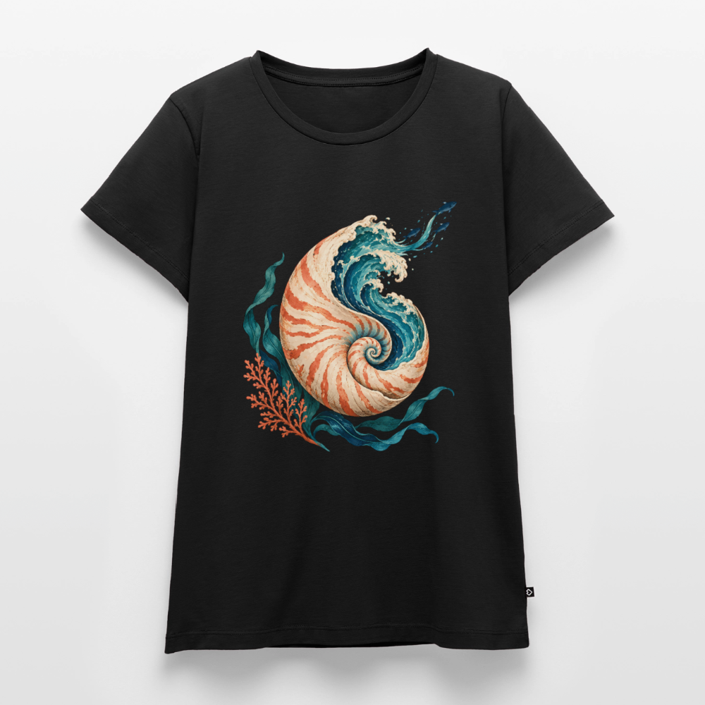 Nautilus Wave – Frauen Premium T-Shirt - Schwarz