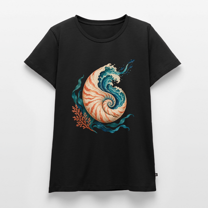 Nautilus Wave – Frauen Premium T-Shirt - Schwarz