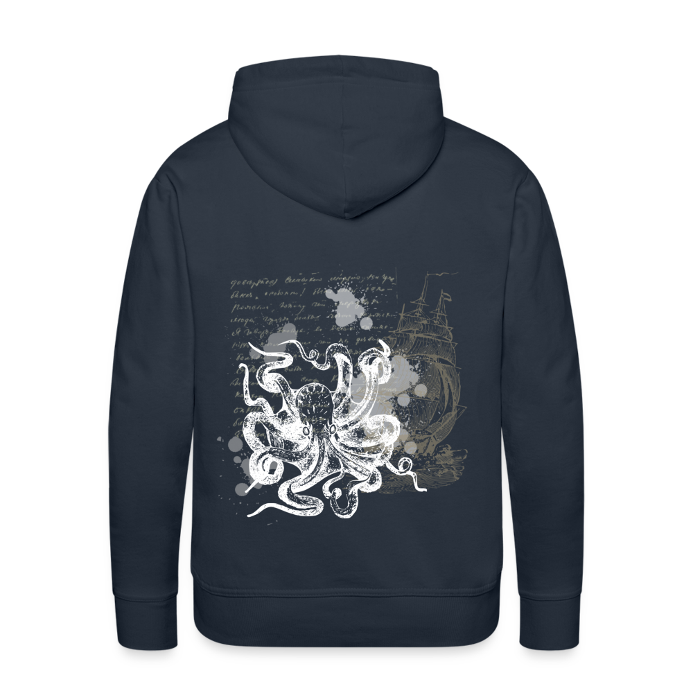 Vintage Steampunk Oktopus Motiv - Männer Premium Hoodie - Navy