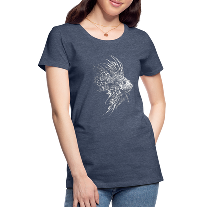 Rotfeuerfisch - Monochrom - Frauen Premium T-Shirt - by Artful Alchemist