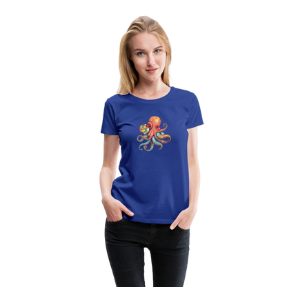 Lustiger Comic Oktopus mit Lollipop - Frauen Premium T-Shirts - by Artful Alchemist