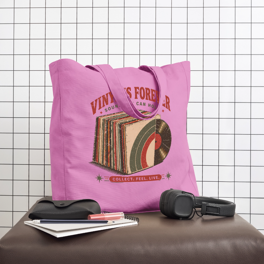 Vinyl Is Forever - Midweight recycelter Stoffbeutel von Stanley/Stella - Pink