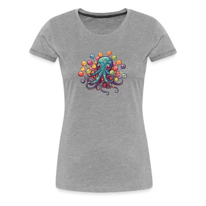 Lustiger Comic Oktopus mit Lollipops - Frauen Premium T-Shirts - by Artful Alchemist