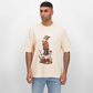 Skeleton Boy - Stanley/Stella Oversized Unisex Bio T-Shirt Blaster - Weißgrau
