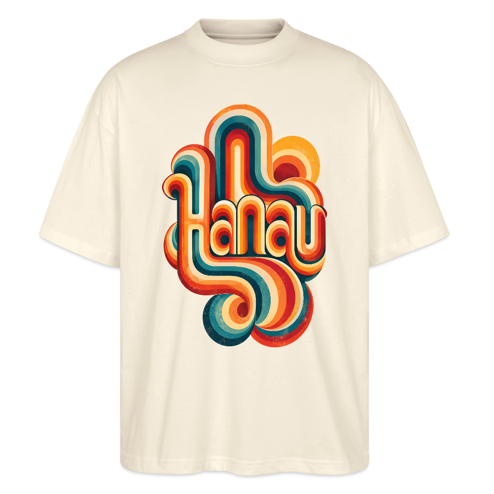 Hanau Retro – Oversized Unisex Bio T-Shirt - Natur