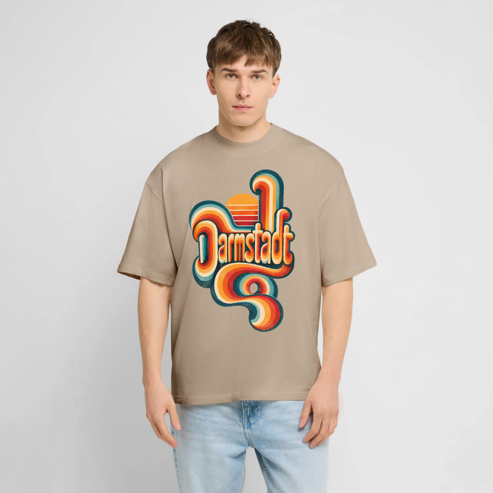 Darmstadt Retro – Oversized Unisex Bio T-Shirt - Steingrau