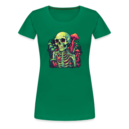 Horror Pilz Skelett - Happy Halloween - Frauen Premium T-Shirt - by Artful Alchemist