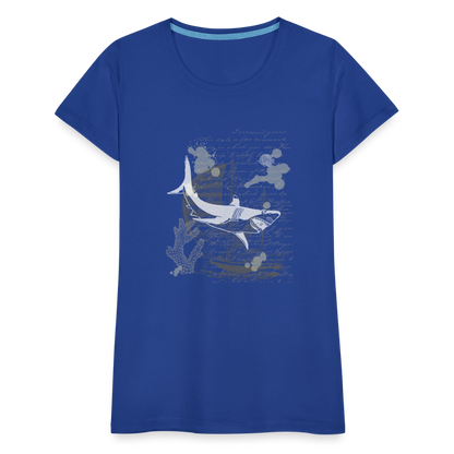 Vintage Steampunk Hai Motiv - Frauen Premium T-Shirts - by Artful Alchemist