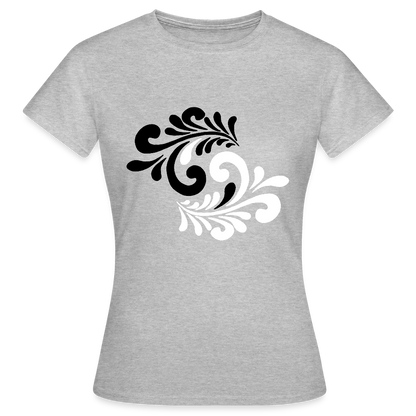 Hessisch Balance - Yin und Yang - Frauen T-Shirt - Grau meliert