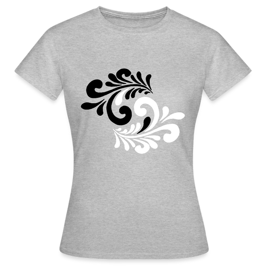 Hessisch Balance - Yin und Yang - Frauen T-Shirt - Grau meliert