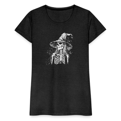 Düstere Skelett Hexe mit Hexenhut - Frauen Premium T-Shirt - by Artful Alchemist