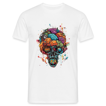 Surrealistischer, psychedelischer Totenkopf - Männer T-Shirt - by Artful Alchemist