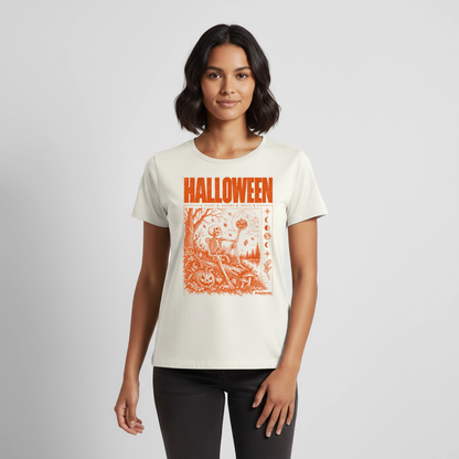 Pumpkin Moon – Frauen Premium T-Shirt - Naturweiß