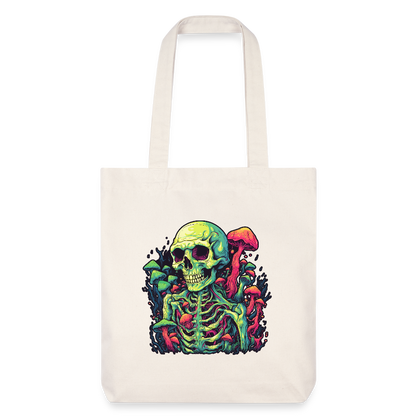 Horror Pilz Skelett - Happy Halloween - Stanley/Stella recycelter Heavyweight Stoffbeutel - by Artful Alchemist