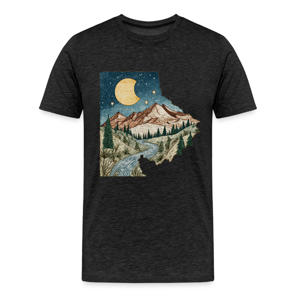 Nightfall Peaks – Vintage Mountain - Männer Premium Bio T-Shirt - by Artful Alchemist