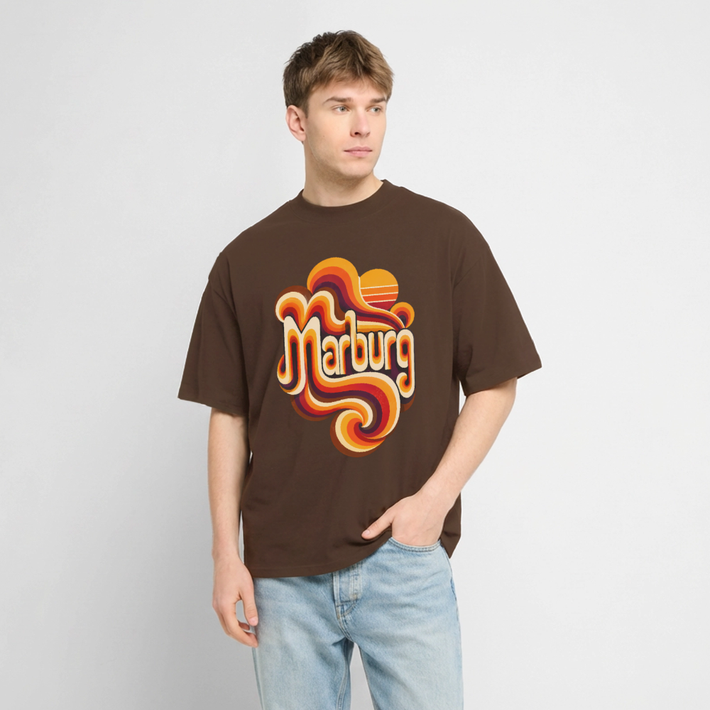Marburg Retro – Oversized Unisex Bio T-Shirt - Dunkelbraun