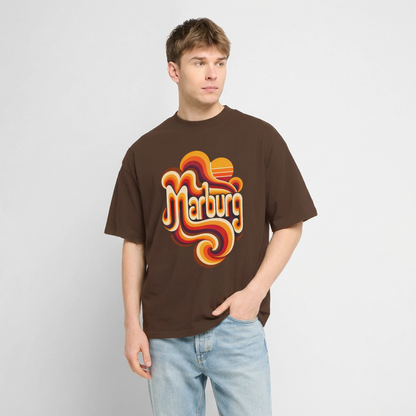 Marburg Retro – Oversized Unisex Bio T-Shirt - Dunkelbraun