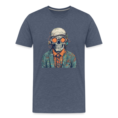 Cooles Skelett Portrait mit Sonnenbrille, Mütze - Männer Premium T-Shirt - by Artful Alchemist