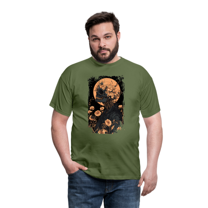 Boho Hippie Skelett im 60er, 70er Jahre Look - Männer T-Shirt - by Artful Alchemist