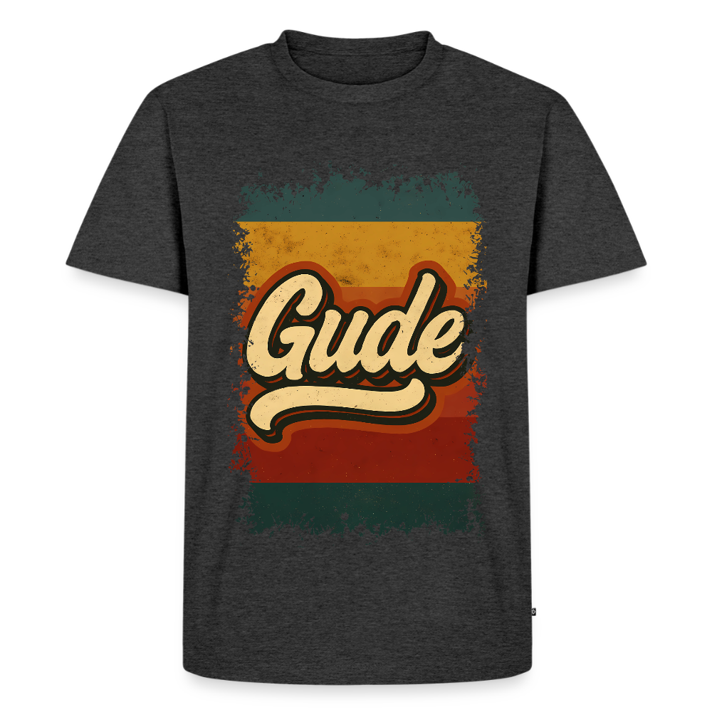 GUDE Shirt - Männer Premium T-Shirt - Anthrazit meliert