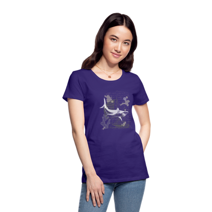 Vintage Steampunk Hai Motiv - Frauen Premium T-Shirts - by Artful Alchemist