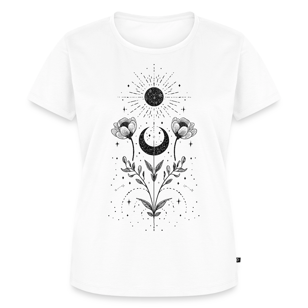 Celestial Bloom – Boho Moon & Sun - Frauen Premium Bio T-Shirt - by Artful Alchemist