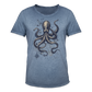 Steampunk Oktopus - Männer Vintage T-Shirt - Vintage Denim