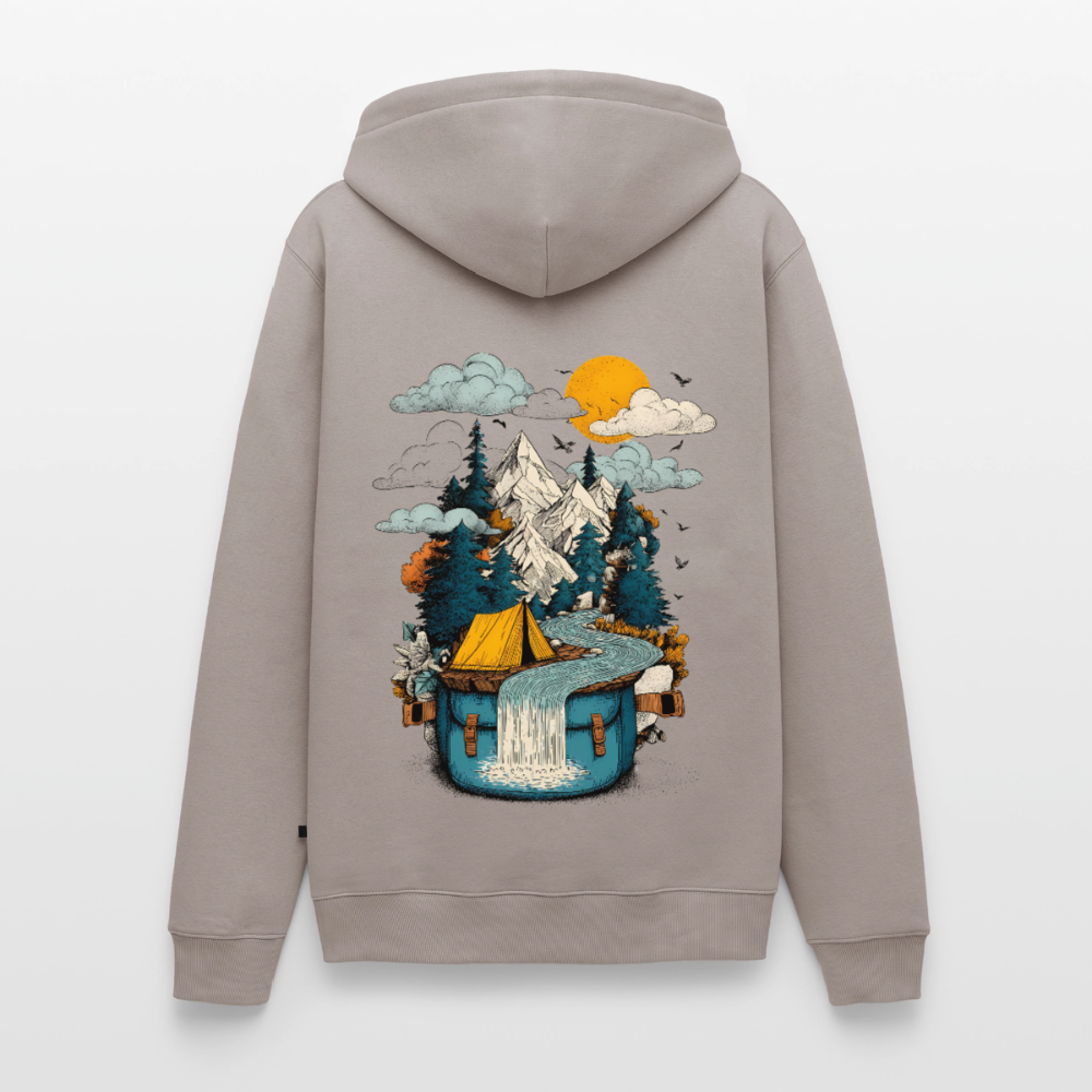 World in a Pack – Adventure Surrealism - Männer Premium Hoodie - by Artful Alchemist