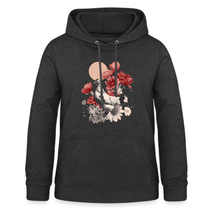 Vintage Boho Blossom Chicken - Frauen Hoodie - by Artful Alchemist