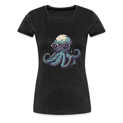 Nerdy Comic Oktopus mit Brille - Frauen Premium T-Shirts - by Artful Alchemist