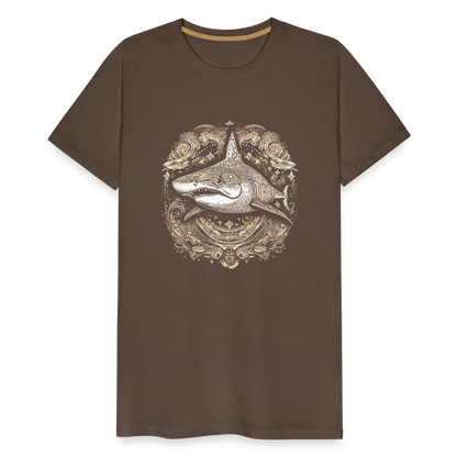Cooler Hai mit Boho/Tribal Mustern - Männer Premium T-Shirts - by Artful Alchemist