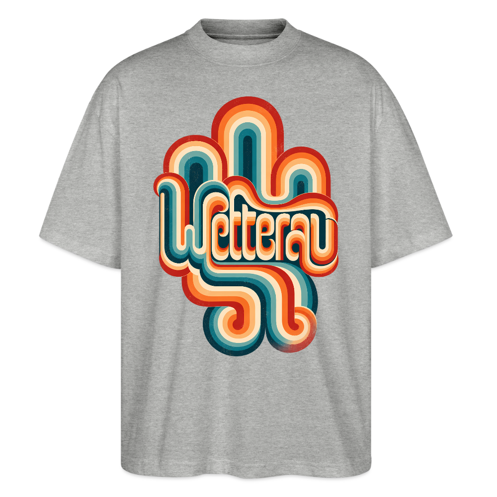 Wetterau Retro – Oversized Unisex Bio T-Shirt - Grau meliert