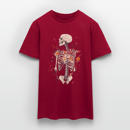 Skelett mit zarten Blumen im Boho Look - Männer T-Shirt - by Artful Alchemist