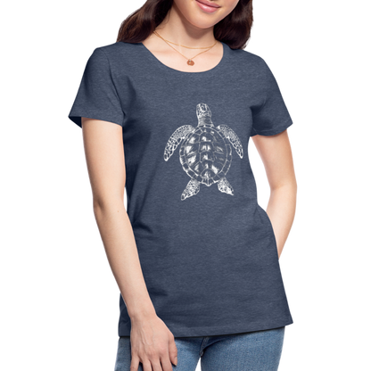 Meeresschildkröte - Monochrom - Frauen Premium T-Shirt - by Artful Alchemist