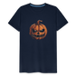 Gruseliger Horror Kürbis -Happy Halloween - Männer Premium T-Shirt - Navy