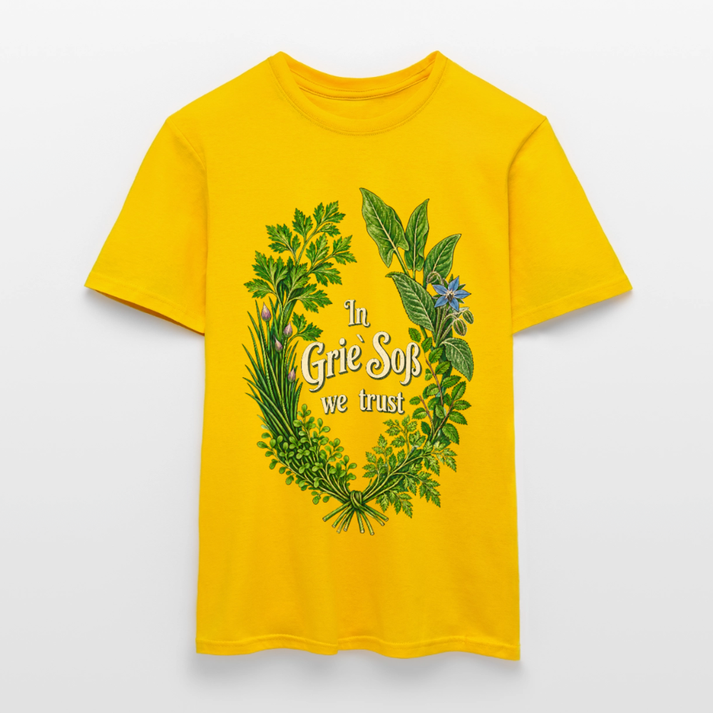 In Grie` Soß we trust - Männer T-Shirt - Gelb