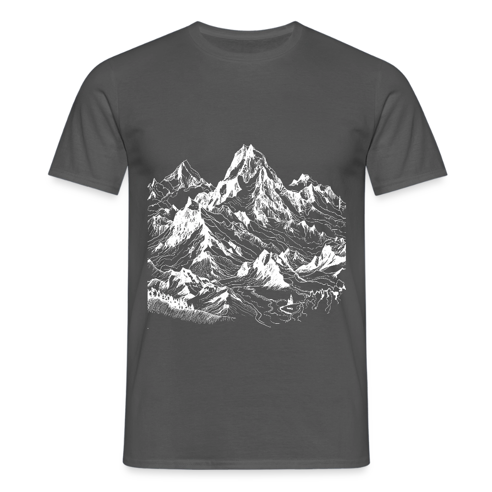 Alpine Peak – Minimalist Mountain - Männer T-Shirt - by Artful Alchemist