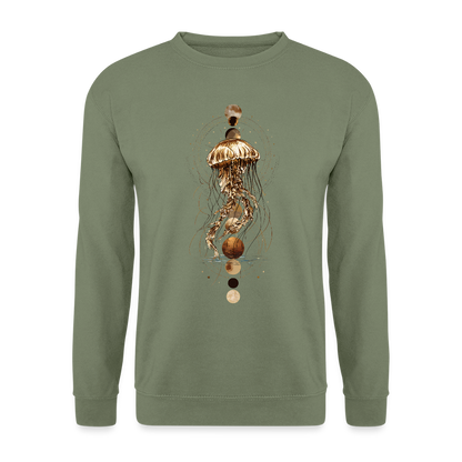 Mystische Qualle mit Mondphasen – Boho Ocean Design - Unisex Pullover - by Artful Alchemist