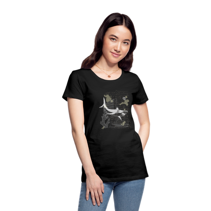 Vintage Steampunk Hai Motiv - Frauen Premium T-Shirts - by Artful Alchemist