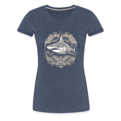 Cooler Hai mit Boho/Tribal Mustern - Frauen Premium T-Shirts - by Artful Alchemist