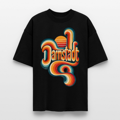 Darmstadt Retro – Oversized Unisex Bio T-Shirt - Schwarz