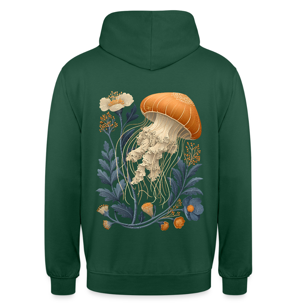 Floral Jellyfish - Unisex Hoodie - by Artful Alchemist