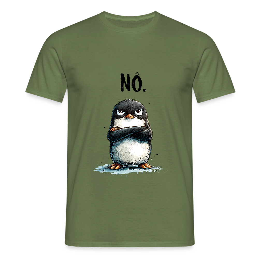 Grumpy Penguin "Nö" - Männer T-Shirt - by Artful Alchemist