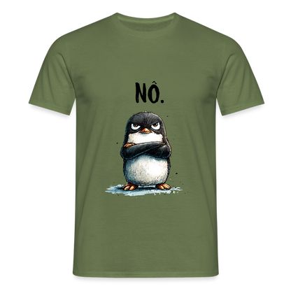 Grumpy Penguin "Nö" - Männer T-Shirt - by Artful Alchemist